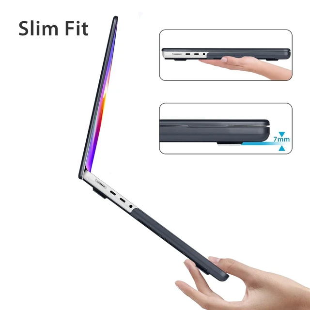 Alt view image 4 of 5 - HOHAIYOO Compatible with MacBook Pro 14 inch Case 2026-2021 M5 M4 M3 M2 M1 A3426 A3427 A3434 A3112 A3185 A3401 A2918 A2992 A2779 A2442, Hard Shell with Keyboard Film&Screen Film&Webcam Cover, Bows-b