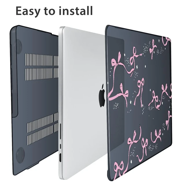 Alt view image 5 of 5 - HOHAIYOO Compatible with MacBook Pro 14 inch Case 2026-2021 M5 M4 M3 M2 M1 A3426 A3427 A3434 A3112 A3185 A3401 A2918 A2992 A2779 A2442, Hard Shell with Keyboard Film&Screen Film&Webcam Cover, Bows-b