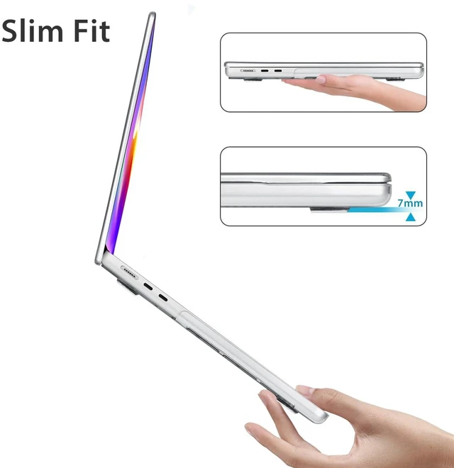 Alt view image 4 of 5 - HOHAIYOO Compatible with MacBook Air 13.6 inch Case 2026 2025 2024-2022 Release M5 A3449 M4 A3240 M3 A3113 M2 A2681 with Touch ID, Hard Shell Case&Keyboard Cover&Screen Film&Webcam Cover, Pink Floral