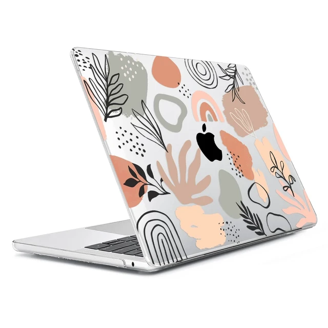 Alt view image 3 of 5 - HOHAIYOO Compatible with 2026 2025 2024-2022 MacBook Air 13.6 inch Case M5 A3449 M4 A3240 M3 A3113 M2 A2681 with Touch ID, Plastic Hard Shell Case&Keyboard Film&Screen Film&Webcam Cover, Abstract Leaf