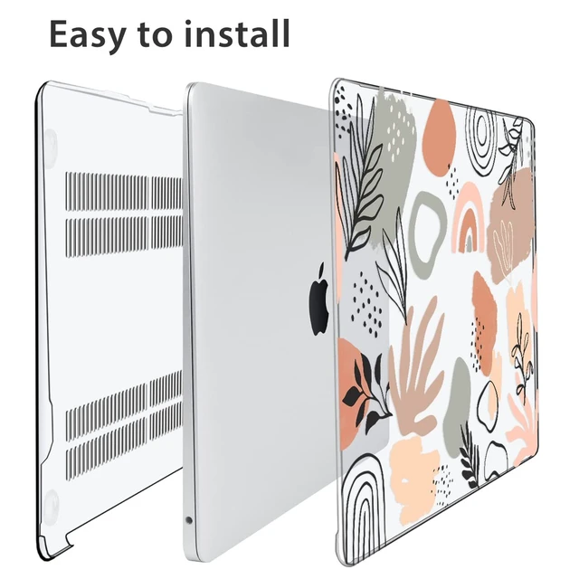 Alt view image 5 of 5 - HOHAIYOO Compatible with 2026 2025 2024-2022 MacBook Air 13.6 inch Case M5 A3449 M4 A3240 M3 A3113 M2 A2681 with Touch ID, Plastic Hard Shell Case&Keyboard Film&Screen Film&Webcam Cover, Abstract Leaf