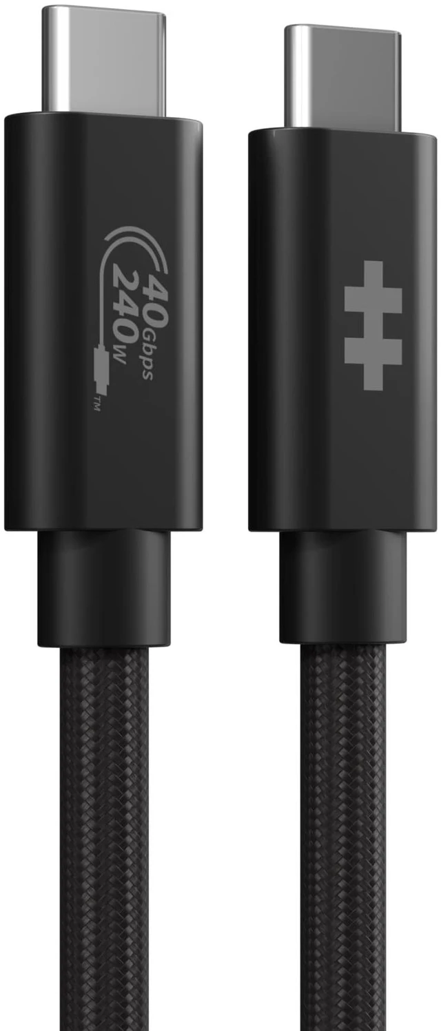 Main image of HyperDrive Next USB4 Type-C Performance Charging Cable USB C Charging w/ 40Gbps Data Transfer, 240W Power Delivery, Fast Charge, 8K Video Support (4ft/1.2m - Black)