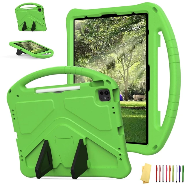 Main image of UUcovers for iPad Pro 12.9 inch Kids Case 6th/5th/4th/3rd Generation (2022/2021/2020/2018) with Kickstand/Pencil Holder/Handle Stand Lightweight Soft EVA Shockproof Heavy Duty Protective Cover, Green