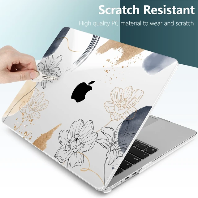 Alt view image 4 of 5 - TWOLSKOO for MacBook Air 13 inch Case M5 2026 M4 2025 M3 M2 2024-2022 A3449 A3240 A3113 A2681, Plastic Hard Shell & Keyboard Cover & Screen Film for MacBook Air 13.6 inch Case, Florals X450