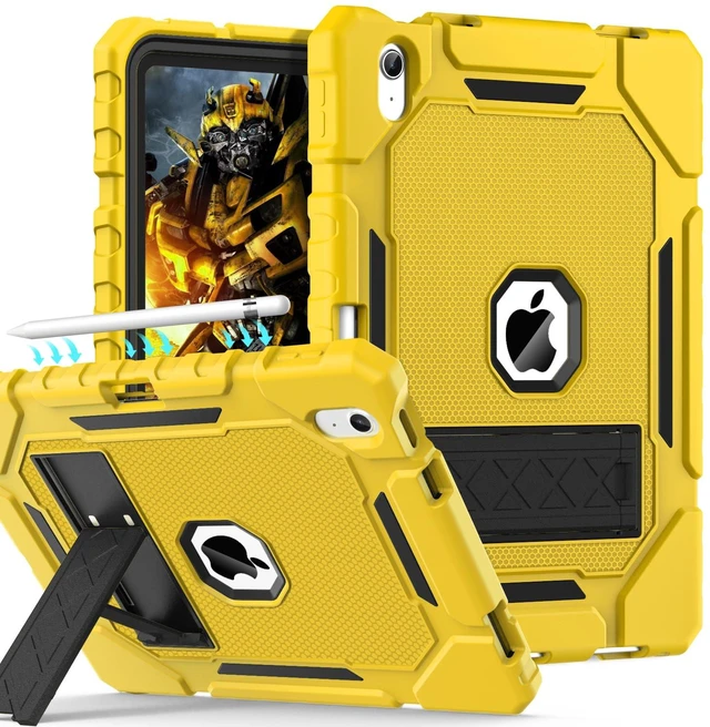 Main image of Grifobes for iPad A16 Case 11th Generation 11 inch 2025 / iPad 10th Generation Case 10.9 inch 2022, Heavy Duty Military Grade Shockproof Cover with Pencil Holder for i Pad 11/10 (Gold+Black)