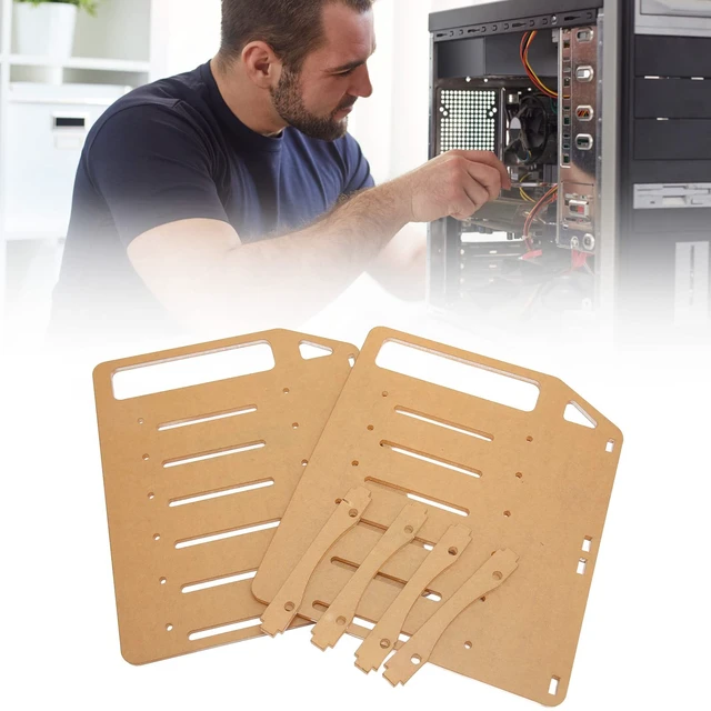 Alt view image 3 of 5 - 3.5in Hard Drive Bracket, Desktop Transparent Acrylic Hard Drive Bracket, DIY 3.5in Hard Disk Shelf HDD Cage (6 Layers)