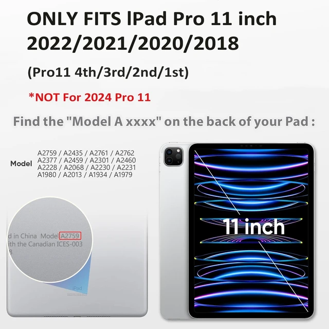 Alt view image 2 of 5 - HXCASEAC Case for iPad Pro 11 Inch Case (2022/2021/2020/2018) Shockproof