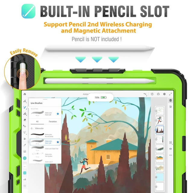 Alt view image 3 of 5 - HXCASEAC Case for iPad Pro 11 Inch Case (2022/2021/2020/2018) Shockproof