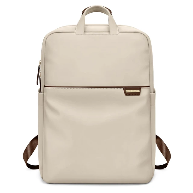 Alt view image 4 of 5 - GOLF QUALITY Slim Laptop Backpack for Women, Lightweight Business Backpack for Women Computer Bag Purse for Commuting, Fit 17.3 Inch, Apricot