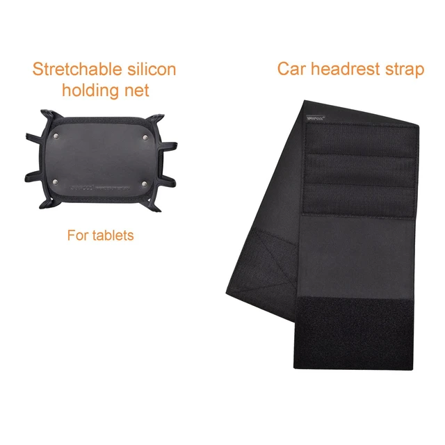 Alt view image 3 of 5 - WANPOOL Car Headrest Mount Silicon Holder for 10" Fire Tablets