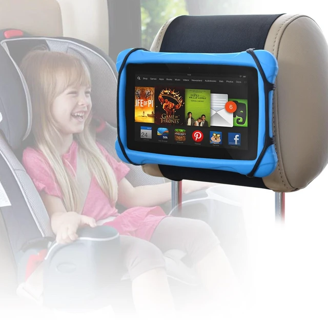 Main image of WANPOOL Car Headrest Mount Silicon Holder for 10" Fire Tablets