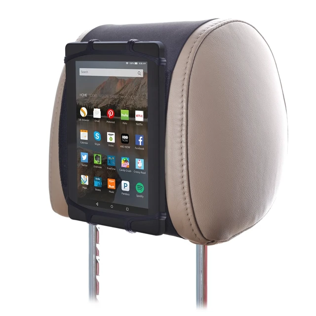 Alt view image 5 of 5 - WANPOOL Car Headrest Mount Silicon Holder for 10" Fire Tablets