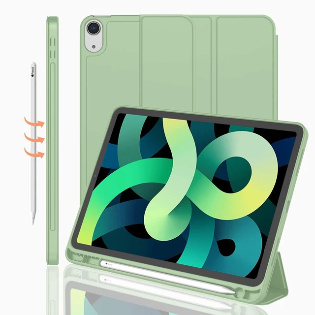 Main image of iMieet iPad Air 11 Inch Case M4/M3/M2(2026/2025/2024), iPad Air 5th/4th Generation Case 2022/2020 10.9 Inch with Pencil Holder,Trifold Stand Smart Case with Soft TPU Back(Matcha Green)