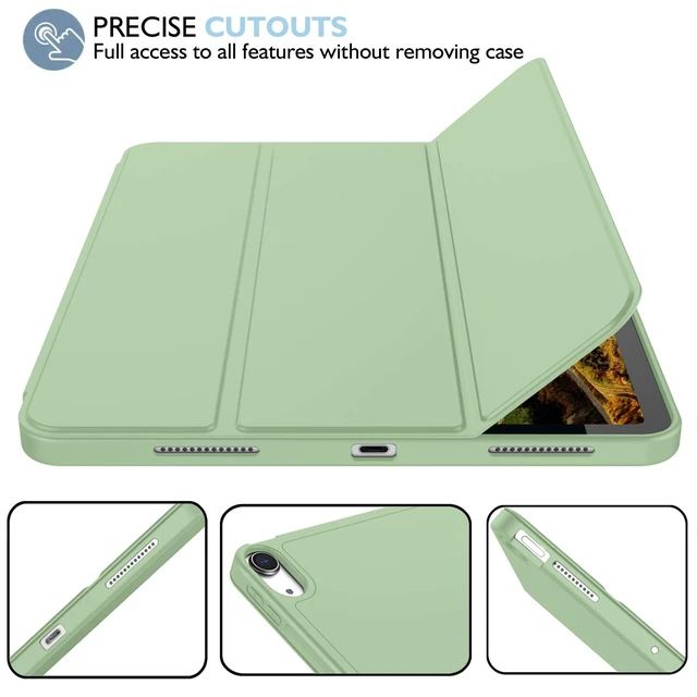 Alt view image 4 of 5 - iMieet iPad Air 11 Inch Case M4/M3/M2(2026/2025/2024), iPad Air 5th/4th Generation Case 2022/2020 10.9 Inch with Pencil Holder,Trifold Stand Smart Case with Soft TPU Back(Matcha Green)