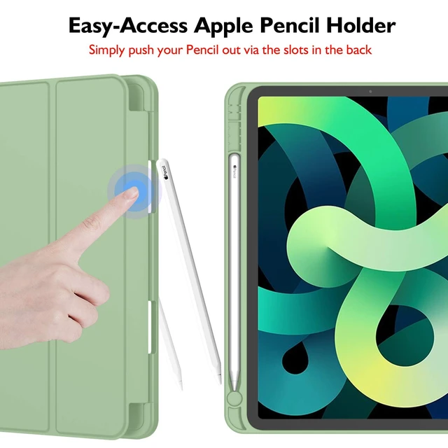 Alt view image 5 of 5 - iMieet iPad Air 11 Inch Case M4/M3/M2(2026/2025/2024), iPad Air 5th/4th Generation Case 2022/2020 10.9 Inch with Pencil Holder,Trifold Stand Smart Case with Soft TPU Back(Matcha Green)