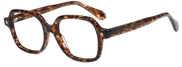 Main image of Firmoo Blue Light Blocking Glasses Flower Decor Square Frames Computure Gaming/TV/Phones Glasses for Women