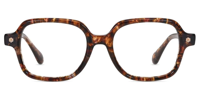 Alt view image 2 of 5 - Firmoo Blue Light Blocking Glasses Flower Decor Square Frames Computure Gaming/TV/Phones Glasses for Women