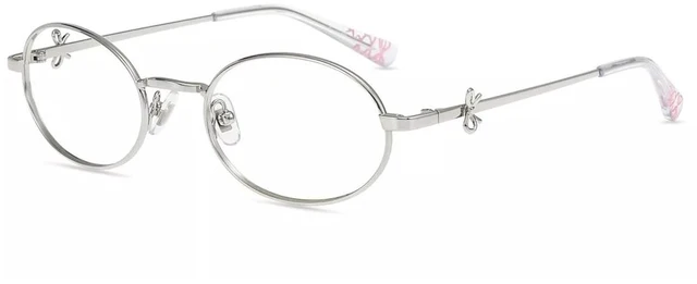 Main image of Firmoo Oval Blue Light Blocking Glasses Anti Eyestrain Bluelight Glasses for Woman, TV Phone Computer Gaming Eyeglasses Silver