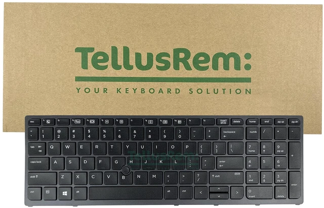 Main image of Replacement US Backlit Keyboard with Pointer for HP Zbook 15 G3, Zbook 17 G3, Zbook 15 G4, Zbook 17 G4