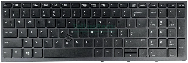 Alt view image 2 of 5 - Replacement US Backlit Keyboard with Pointer for HP Zbook 15 G3, Zbook 17 G3, Zbook 15 G4, Zbook 17 G4