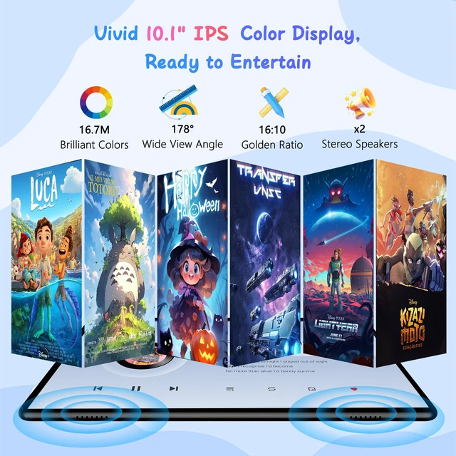 Alt view image 4 of 5 - HAOVM Android Tablet 10 inch, 4G Unlocked Tablet with SIM Card Slot, IPS Touch Screen, 2.0GHz Fast Processor, 3GB+32GB+TF Expand,2.4G/5GHz WiFi,8MP Camera, GPS, with Blue Protective case