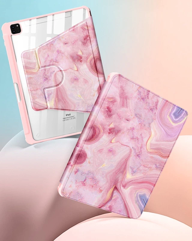 Alt view image 4 of 5 - Uppuppy 360 Degree Rotating Folio Stand Case for iPad with Pencil Holder