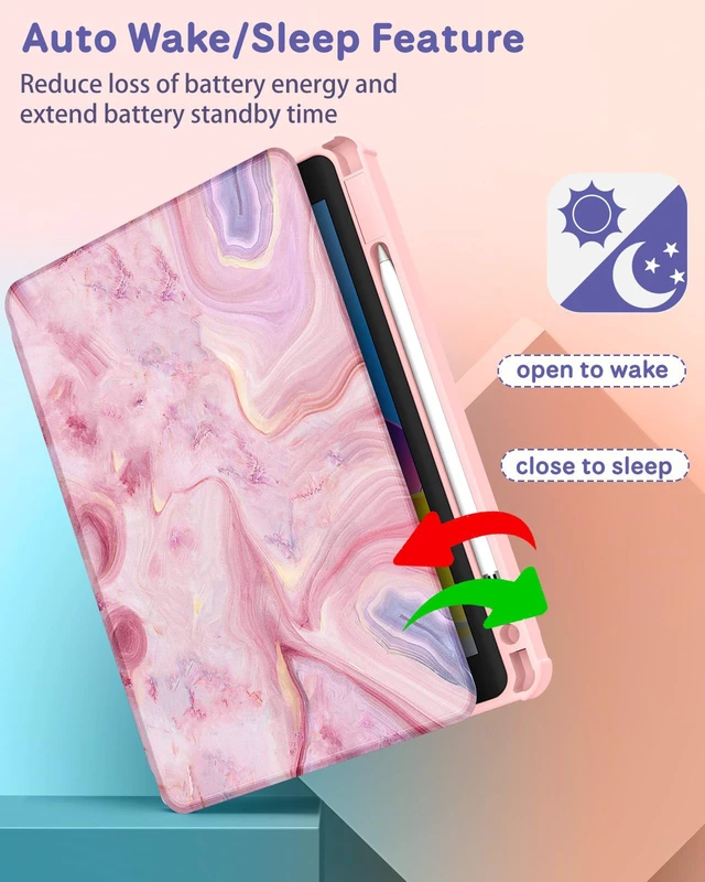 Alt view image 5 of 5 - Uppuppy 360 Degree Rotating Folio Stand Case for iPad with Pencil Holder