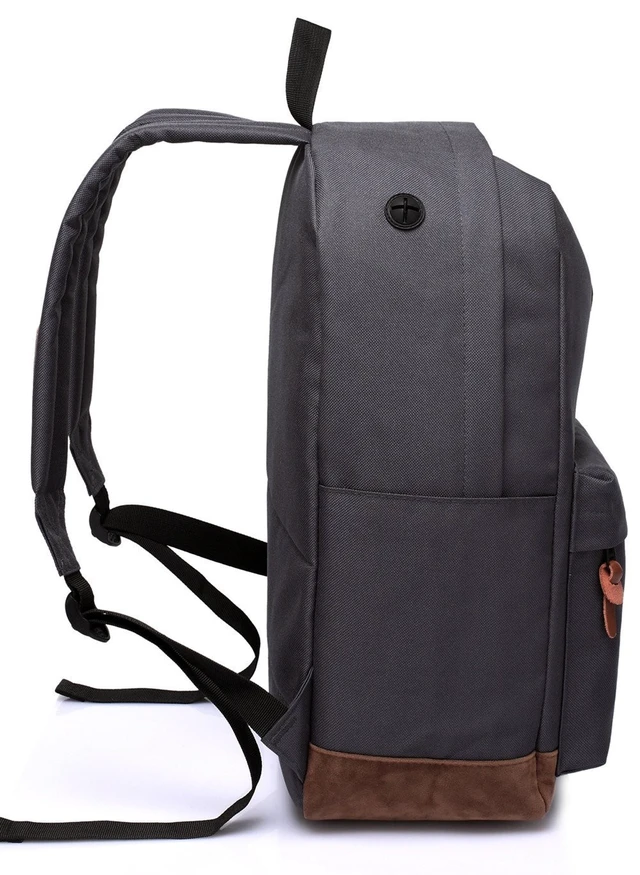 Alt view image 2 of 5 - VASCHY School Backpack for College Students Casual Daypack with Padded 15 inch Laptop Compartment Dark Gray