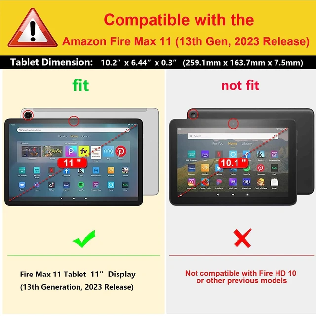 Alt view image 2 of 5 - UUcovers for Kindle Fire Max 11 Tablet Case (13th Generation, 2023 Release) 11", Slim Folio Trifold Stand Smart Hard Back Lightweight Cover for Fire Max 11 with Auto Wake/Sleep, Don't Touch Me