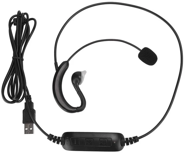 Main image of Tbest Headsets,Computer Headset with Microphone 1 Ear USB Compact Wired Over for Pc One Open Headsets Ear Hook Headset USB Headphone Computer Notebook Accessory for Qq