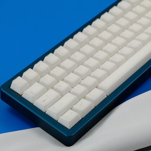 Main image of Sumgsn 114 Keys Cherry Profile Keycap, Doubleshot White Translucent Keycaps