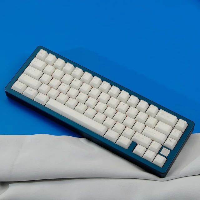 Alt view image 3 of 5 - Sumgsn 114 Keys Cherry Profile Keycap, Doubleshot White Translucent Keycaps