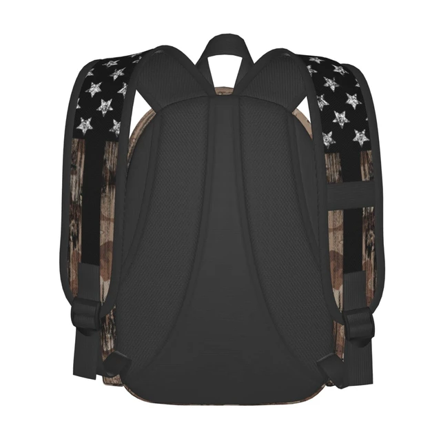 Alt view image 3 of 5 - sunwarshile Camo Vintage American Flag Backpack Book Bags Lightweight Casual Laptop Backpacks Travel Daypack For Man Woman