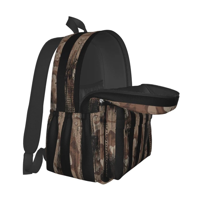 Alt view image 4 of 5 - sunwarshile Camo Vintage American Flag Backpack Book Bags Lightweight Casual Laptop Backpacks Travel Daypack For Man Woman