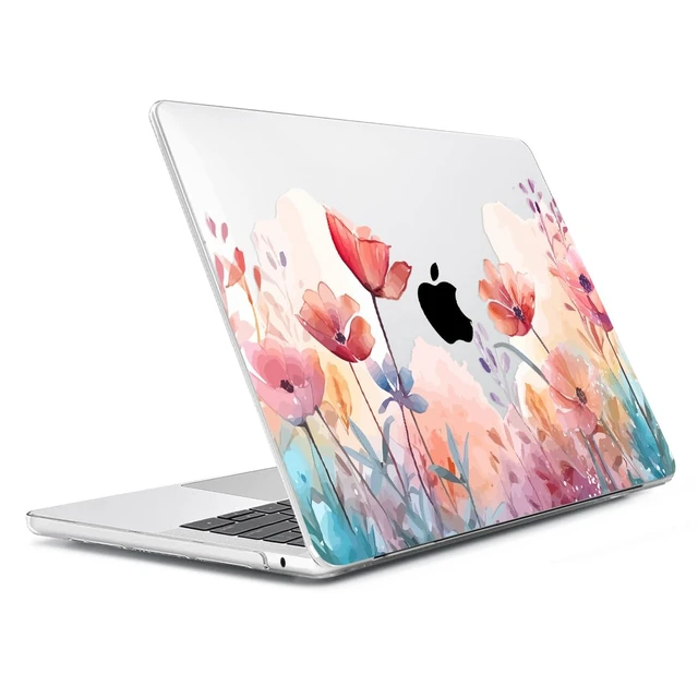Alt view image 3 of 5 - HOHAIYOO Compatible with MacBook Air 13.6 inch Case 2026 2025 2024-2022 Release M5 A3449 M4 A3240 M3 A3113 M2 A2681 with Touch ID, Hard Shell&Keyboard Cover&Screen Film&Webcam Cover, Garden Floral