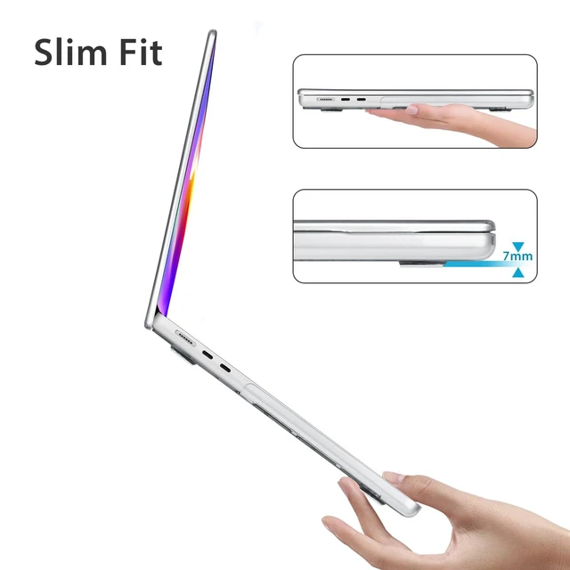Alt view image 4 of 5 - HOHAIYOO Compatible with MacBook Air 13.6 inch Case 2026 2025 2024-2022 Release M5 A3449 M4 A3240 M3 A3113 M2 A2681 with Touch ID, Hard Shell&Keyboard Cover&Screen Film&Webcam Cover, Garden Floral