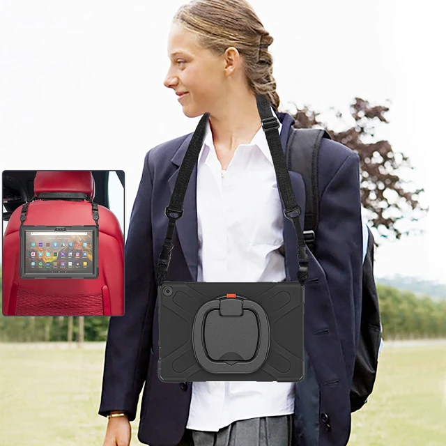 Alt view image 3 of 5 - Heavy Duty Case for Fire HD 10/HD 10 Plus 11th Generation 2021