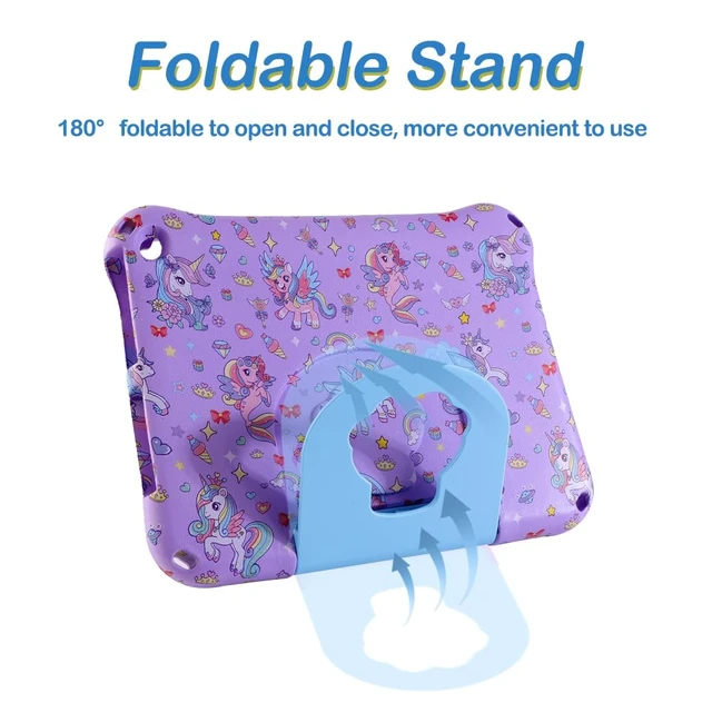 Alt view image 2 of 5 - Topevoeon Unicorn Kindle Fire HD 10 Tablet Case for Kids Girls Light EVA Kids Friendly Fire HD10 Plus 10.1 2021 2023 11th 13th Gen Kid-Proof Shockproof Tablet Cover with Handle Kickstand