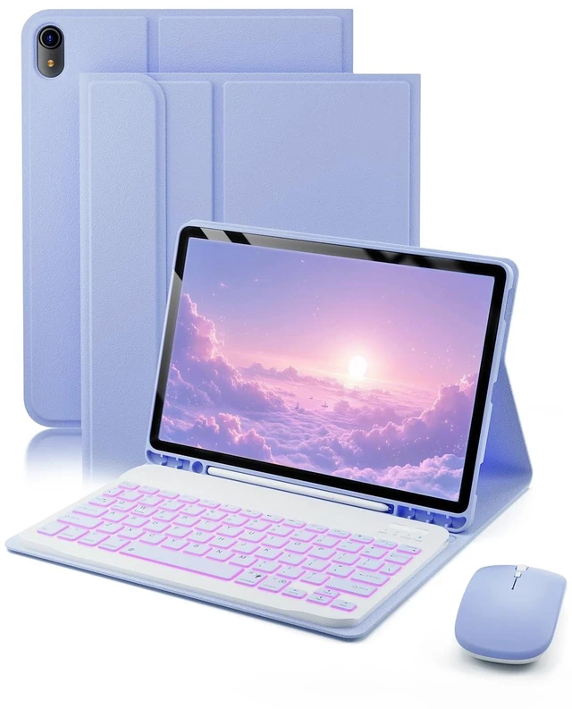 Main image of Case Keyboard for iPad 11-inch A16 11th / 10th Generation - 7 Color Backlit
