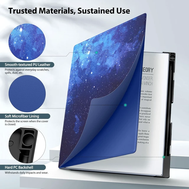 Alt view image 2 of 5 - TiMOVO Case Fit for Remarkable 2 10.3" 2020 with Pen Slot, Blue Starry Sky