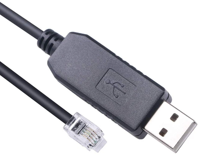 Main image of USB-RS232-RJ9 for Celestron Scope Control Cable, Nexstar Handcontroller Upgrade Cable (16ft, USB to RJ9)
