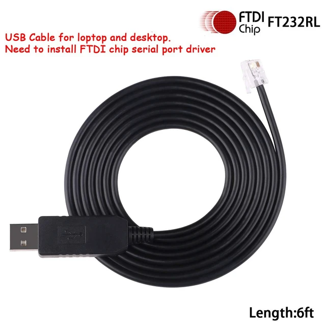 Alt view image 2 of 4 - USB-RS232-RJ9 for Celestron Scope Control Cable, Nexstar Handcontroller Upgrade Cable (16ft, USB to RJ9)