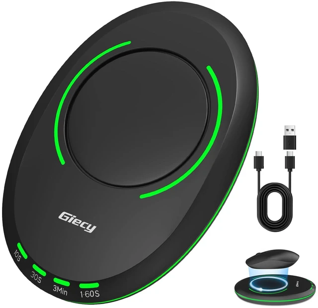 Main image of Giecy Ultra Slim Undetectable Mouse Mover, Mouse Jiggler with Adjustable Interval Timer & Breathing Light, Simulates Realistic Mouse Movement for Keeping Computer Laptop Active Office Home Remote Work