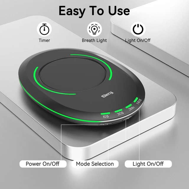 Alt view image 3 of 5 - Giecy Ultra Slim Undetectable Mouse Mover, Mouse Jiggler with Adjustable Interval Timer & Breathing Light, Simulates Realistic Mouse Movement for Keeping Computer Laptop Active Office Home Remote Work