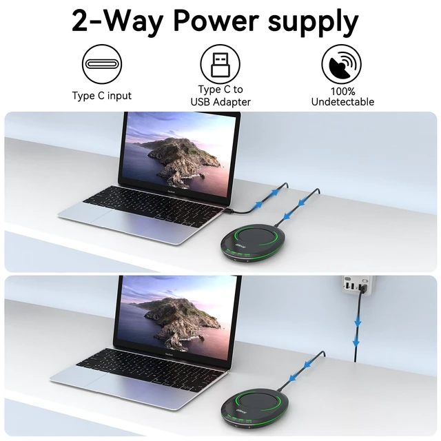 Alt view image 5 of 5 - Giecy Ultra Slim Undetectable Mouse Mover, Mouse Jiggler with Adjustable Interval Timer & Breathing Light, Simulates Realistic Mouse Movement for Keeping Computer Laptop Active Office Home Remote Work