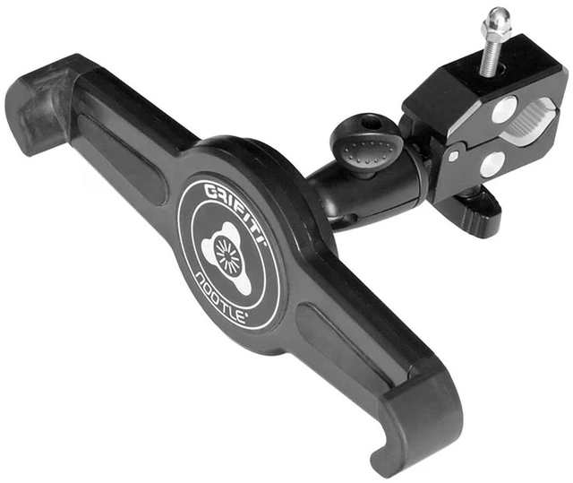 Main image of GRIFITI Nootle Large Universal Tablet Mount & Heavy Duty Bike Bar Clamp Full Metal 1/4 20 Threaded for Standard to Large Tablets Pipe 1.5" Handlebar Motorcycles Clamps