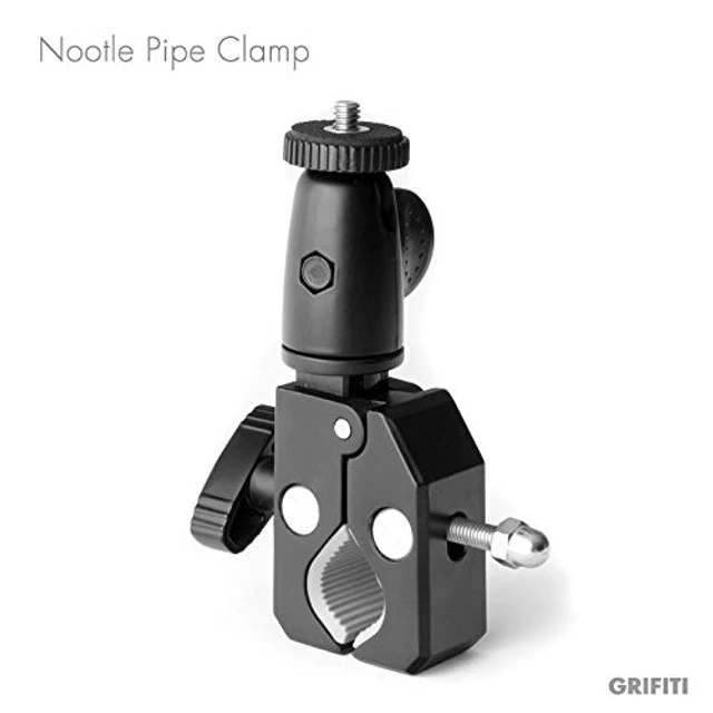 Alt view image 5 of 5 - GRIFITI Nootle Large Universal Tablet Mount & Heavy Duty Bike Bar Clamp Full Metal 1/4 20 Threaded for Standard to Large Tablets Pipe 1.5" Handlebar Motorcycles Clamps