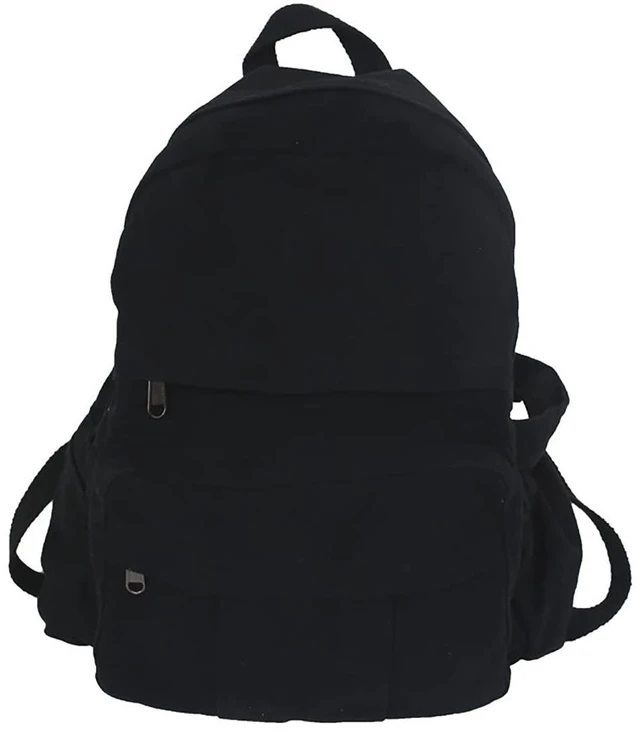 Main image of GAXOS Laptop Backpack for Women Travel Canvas Backpack for Women Vintage Black Aesthetic Backpack for School