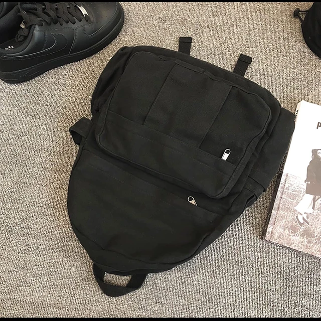 Alt view image 3 of 5 - GAXOS Laptop Backpack for Women Travel Canvas Backpack for Women Vintage Black Aesthetic Backpack for School