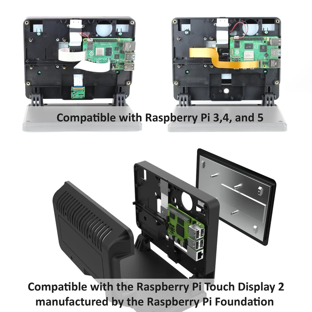 Alt view image 3 of 5 - SmartiPi Touch Pro 3 - Compatible with the 7" Raspberry Pi Touch Display 2